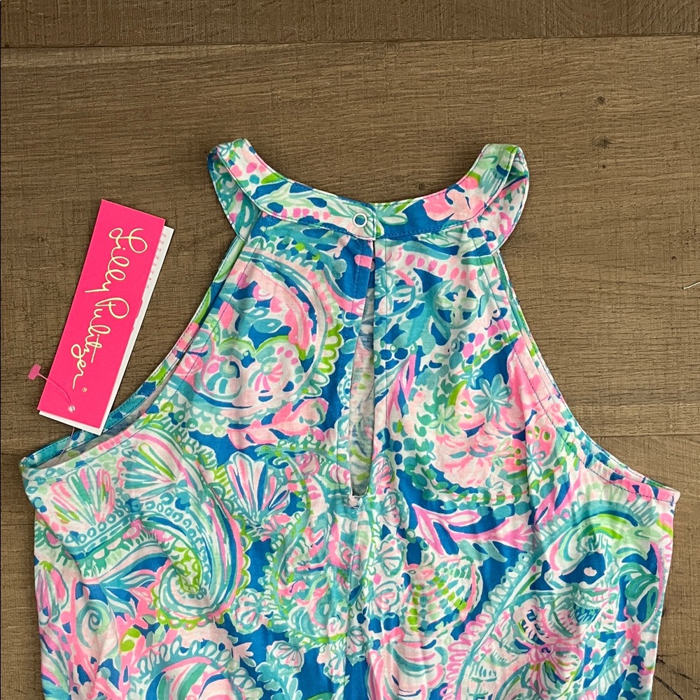 NWT Lilly Pulitzer Girls Brienne Romper in Multi Dream Team Print. Size Large - Picture 4 of 7